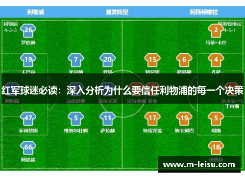 红军球迷必读：深入分析为什么要信任利物浦的每一个决策